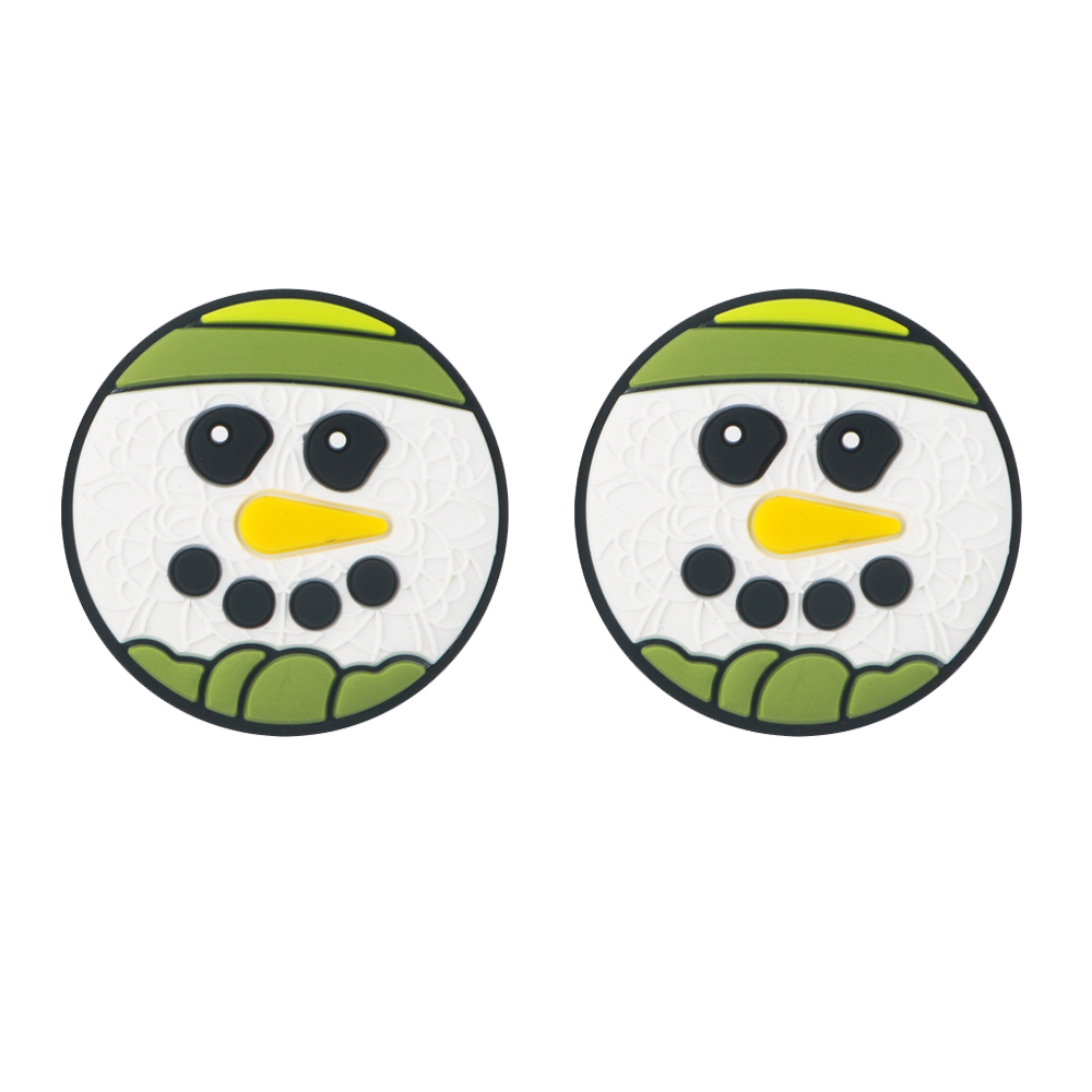 Round snowman Focal bead Matcha Green SA446