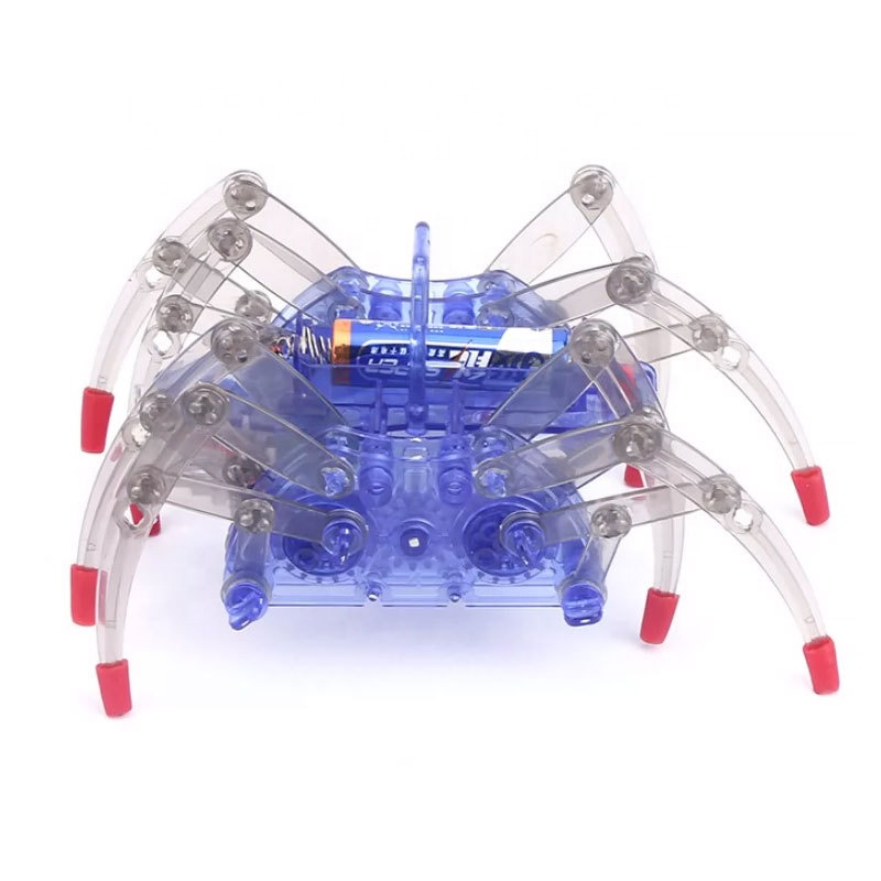 eParthub Spider Roboter DIY Technologie kleine Produktion elektrisches Raupen Wissenschaft Spielzeug Montage Materialien Geschenk farbige Schachtel - Product Image 1
