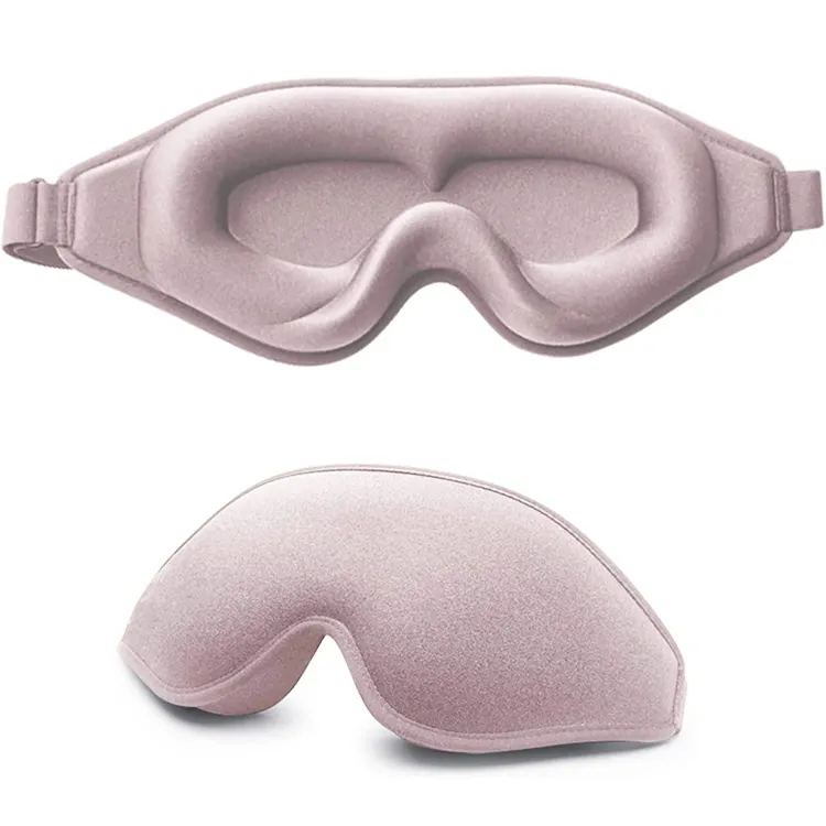 고품질 주문 분홍색 3D 자는 눈 가면 기억 거품 윤곽을 그린 Sleepmask