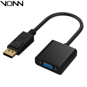 OEMブラックDisplayPort to VGAアダプター男性-女性ケーブル金メッキDP to VGAアダプターコンバータラップトップPC用 - Product Image 1