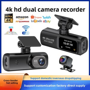Độ phân giải cao 4K ghi âm kép Dash Cam HD tầm nhìn ban đêm phía trước phía sau điện thoại di động kết nối 1080P xe máy ảnh - Product Image 5