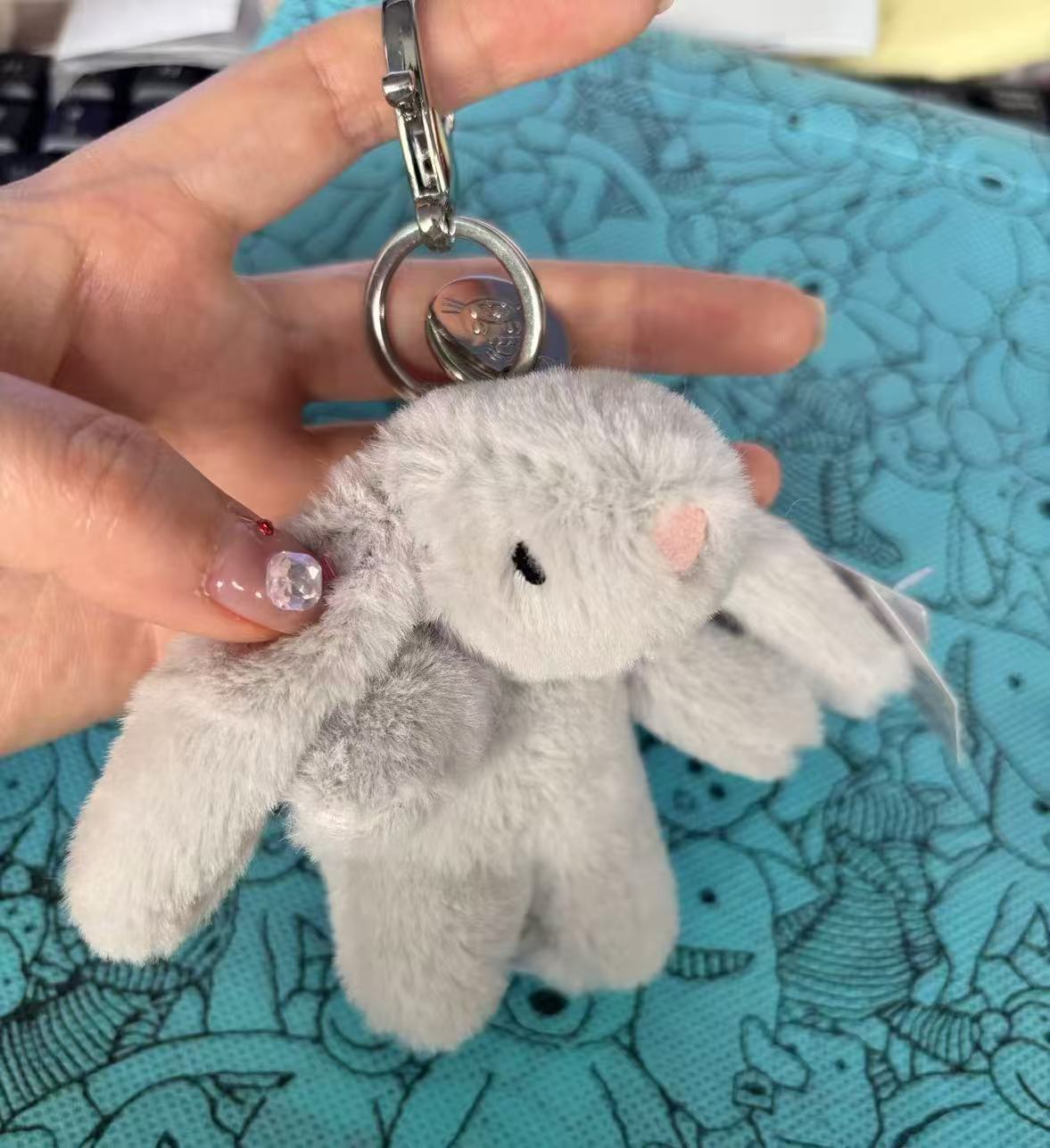 Gray rabbit pendant