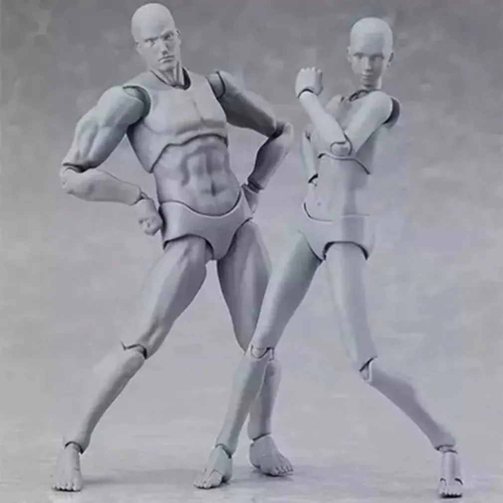 Figuras de acción móviles de 13cm para hombre y mujer, modelo de articulación de PVC, maniquí de arte, bocetos, Juguetes