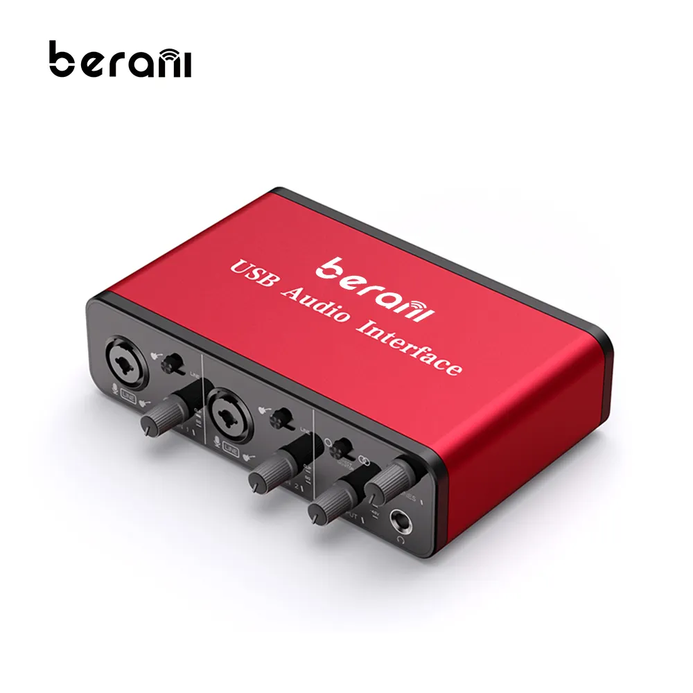 BAS-AR004 Tốt Nhất Sản Phẩm Bán Chạy Xách Tay USB Midi 48V Phantom Điện Card Âm Thanh Cho Ghi Âm Phòng Thu