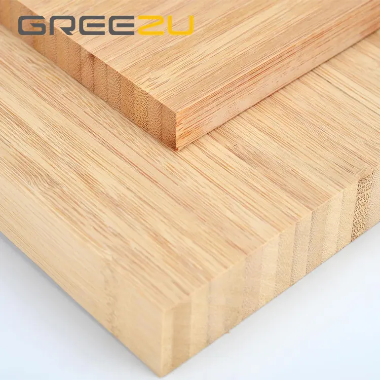 Greezu FSC feuille de contreplaqué de bambou naturel 4x8 contreplaqué de bambu stratifié croisé feuilles de bois de bambou verticales pour meubles