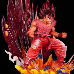 38CM ejderha oğlu kızıl saç süper saiyan'ı Goku Fist hediye japon heykelcik heykeli Anime PVC şekil oyuncak toplamak