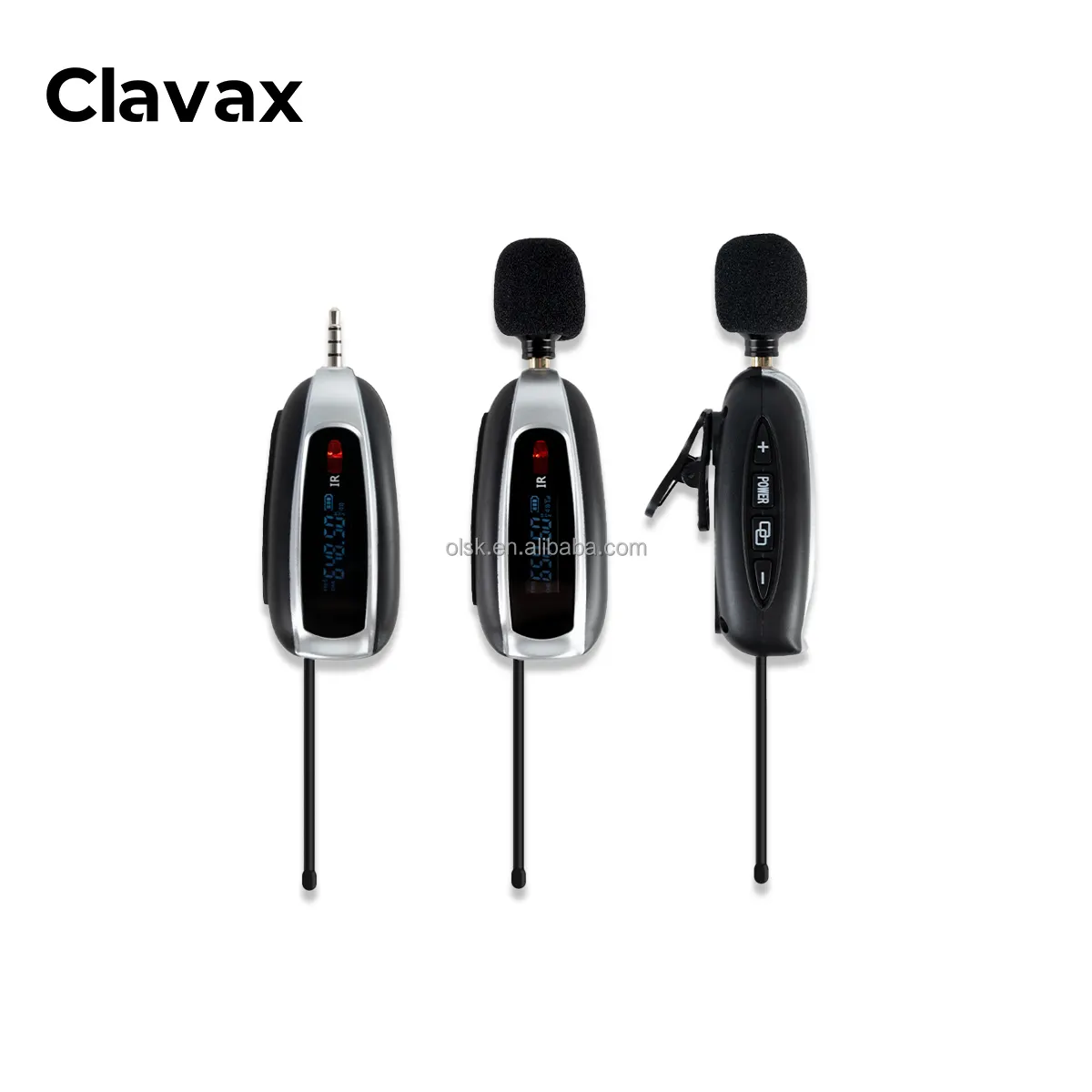 Clavax CLLM-WX603 UHF Inalámbrico Lavalier Micrófono de solapa Cámara Micrófono Auriculares Micrófono para grabación de venta en vivo