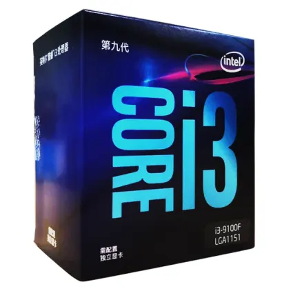 Procesador de CPU i3 9100F Core Quad Core en caja, LGA1151, 3,6 GHz, cuatro hilos, compatible con DDR4, el más barato