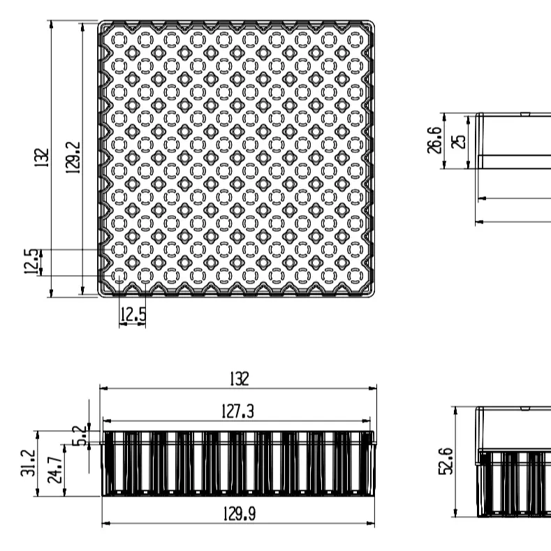 Material de PC Amngent 100 well Cryobox cajas de congelador criogénico uso 1,5 ml 2,0 ml Vial criogénico caja de congelador de almacenamiento