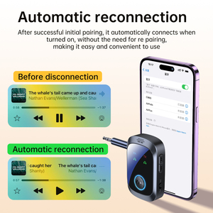 Ricevitore aereo per cuffie airpod air Fly Pro dispositivi multipli per auto a doppio ingresso Wireless Aux Jack Ap Tx trasmettitore Bluetooth - Product Image 6