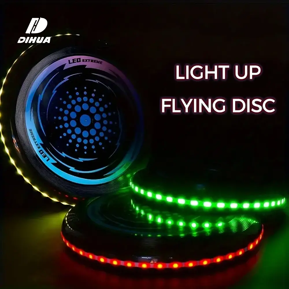 42 LEDS Flying Disc Light up in the Dark  Comfortable Grip Outdoor Sport Beach Flying Disc with LED Light Perfect Outdoor Game