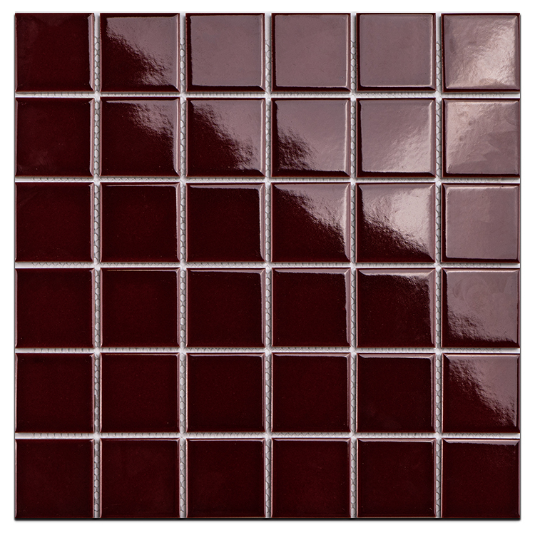 4843 glaze brown ceramic mosaic