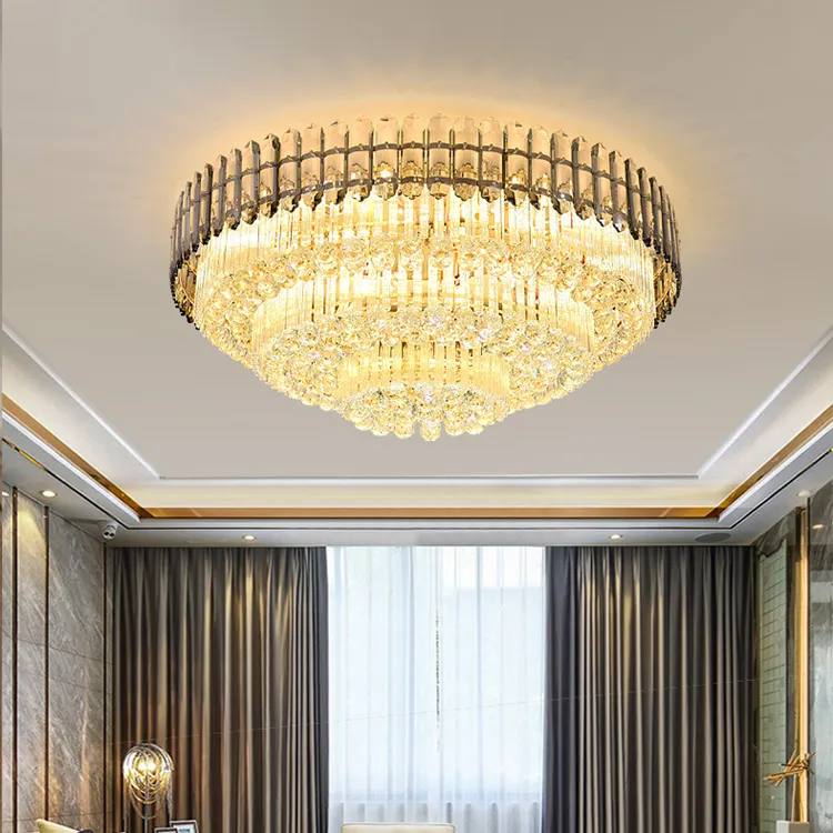 JYLIGHTING K9 Plafonnier à LED en cristal Lustres modernes de luxe en plusieurs tailles pour l'éclairage du salon et de la chambre à coucher