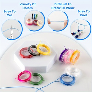 El Hobbyworker 10 colores Mini juego de Cuerdas elásticas, 10 yardas, cuerda elástica para pulseras, hilo elástico para la fabricación de joyas - Product Image 4