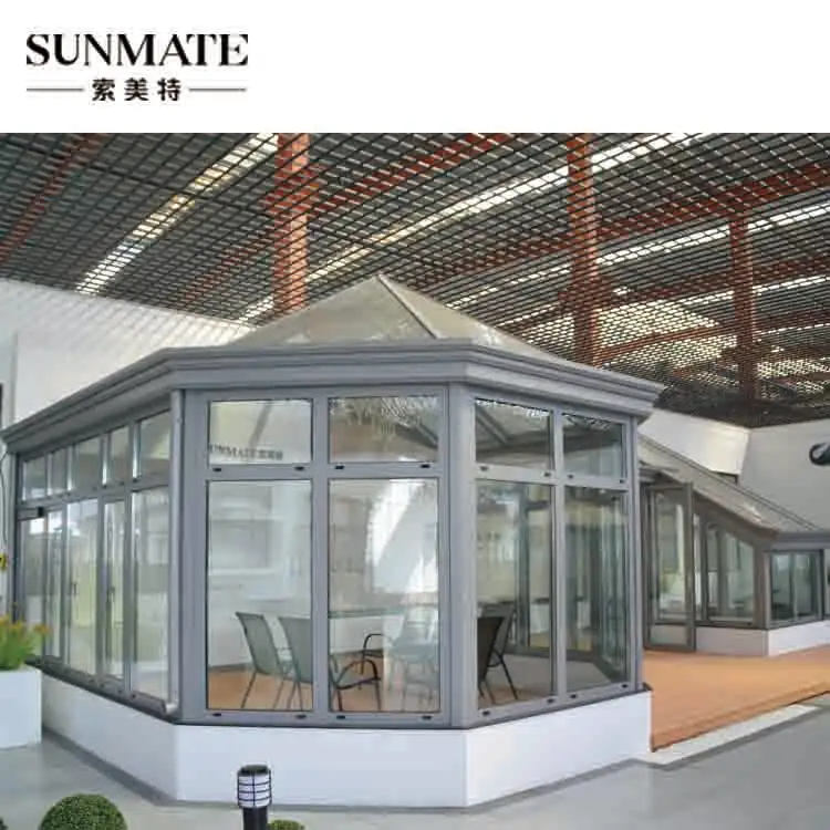 Free Standing Winter Garden Sunroom Outdoor Glass House Four Season Solarium Veranda Sun Room