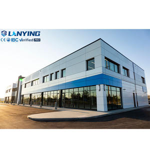 อาคารโครงสร้างเหล็กสำเร็จรูป โกดังสำเร็จรูปสมัยใหม่ โรงงานโครงสร้างเหล็ก อาคารสำนักงานโครงสร้างเหล็ก - Product Image 1