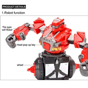 Robot de combate a control remoto, juguete de lucha de 2,4 Ghz, rotación de 360 grados, modo libre, batalla, con efecto de sonido, 2 uds.