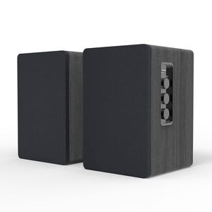 Altavoces de monitor de estudio de sistema de cine en casa 2,0 con entrada óptica RCA y diseño de estantería de sonido de cristal - Product Image 2