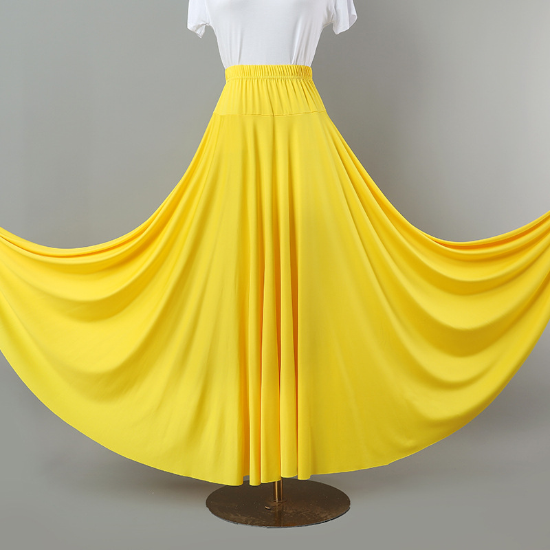Falda amarilla de 87 cm.