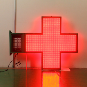 Logotipo de Cruz de farmacia LED personalizado P10 Pantalla de dos colores roja y verde para exteriores Pantalla LED de instalación fija de farmacia impermeable - Product Image 2