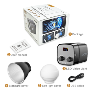 LUXCEO P40RGB Handheld LED Photography <strong>Light</strong> COB <strong>High</strong> CRI Rechargeable RGB Adjustable for Live Stream &amp; Video Shooting - Product Image 4