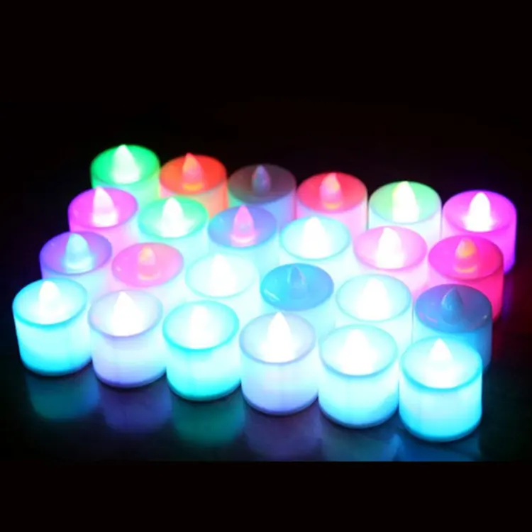 Fábrica de china, venta al por mayor, bombillas de vela sin llama con batería, luz de vela led de fiesta nocturna