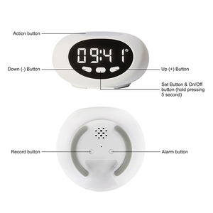 Smart <strong>LED</strong> Voice Alarm Clock with Record Function Smart Reminder for Sleep School &amp; Medication Kitchen <strong>Timer</strong> - Product Image 5