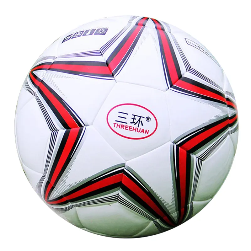 Balones de fútbol baratos de alta calidad, logotipo de fábrica personalizado, pelotas de fútbol promocionales de cuero de PU/PVC para entrenamiento