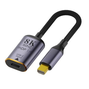 USB Type C Female <strong>Input</strong> <strong>to</strong> Mini Displayport 1.4 Male <strong>Output</strong> HDTV Cable 8K@60hz 4K@120hz for Tablet Phone Laptop - Product Image 1