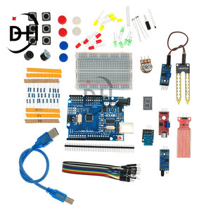 Kit básico de iniciación para Arduino Uno Set R3 DIY Kit R3 Board/Breadboard electrónico con componentes de caja al por menor Set Kits educativos