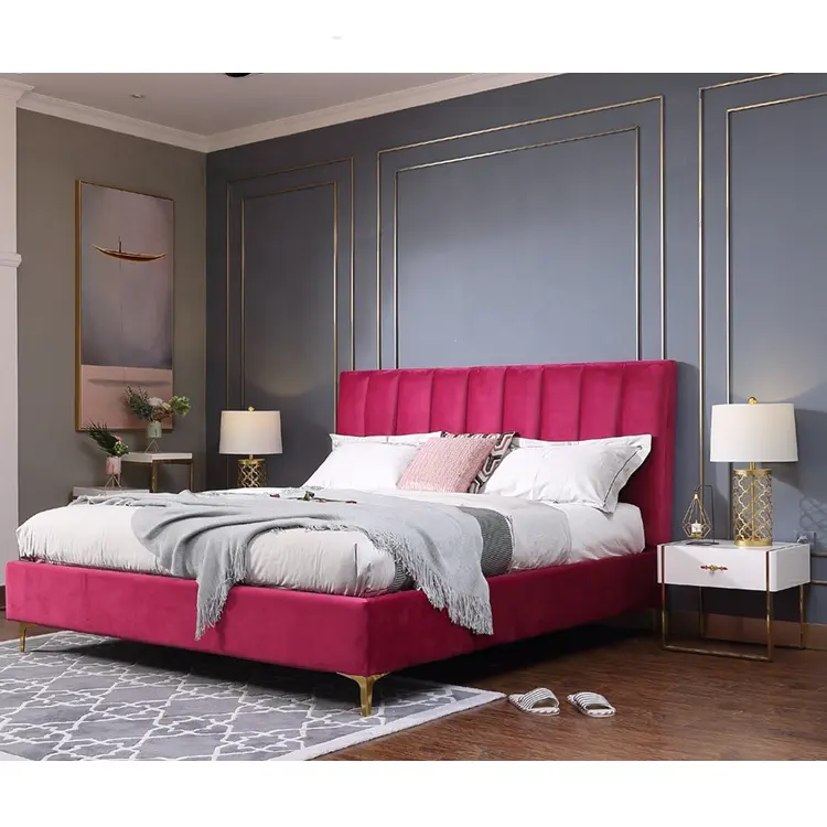 Ensemble de mobilier royal de chambre à coucher, vente en gros, fabricant chinois, bas prix, italien