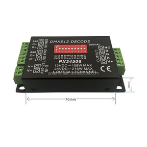 Nuovo Controller Decoder DMX512 RGB modulo LED colorato Stage Light DMX Sub-control Driver PX24506 DC12-24V - Product Image 1