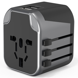 Più popolare 2 USB 5V 2.4A auto IC chip di uscita universale USB travel adattatore con EU/AUS/UK/US tutto in una presa - Product Image 1
