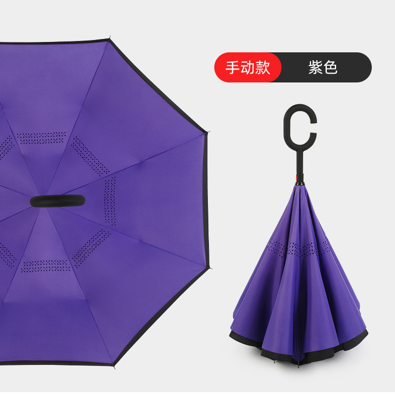 Purple double-layered reinforced canopy, suitable for both sunny