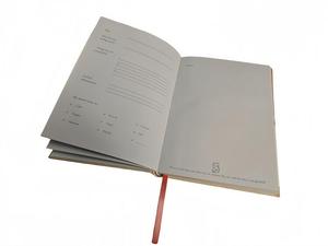 Tùy Chỉnh Trắng Tạp Chí Máy Tính Xách Tay Linen Bìa Cứng Tinh Thần Kế Hoạch Với Ribbon Ban Nhạc Đàn Hồi - Product Image 5