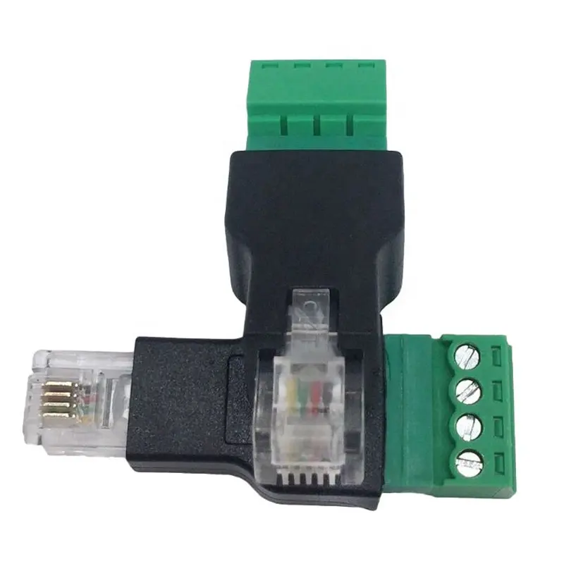 Factory direct sale RJ11 to Screw Terminal Adaptor - RJ11 Male to 4 Pin Screw Connector