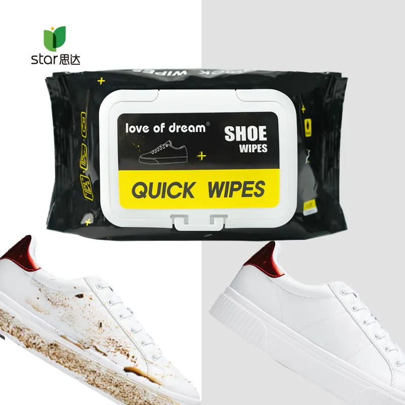 高品質のクリーニング靴のクリーニングウェットワイプを使用クイッククリーニング靴のウェットスニーカーワイプ