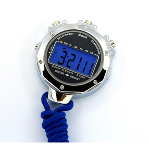 EMAF di alta qualità 1/100 precisione metallo digitale IPX-4 impermeabile cronometro sport timer con retroilluminazione colorata - Product Image 2