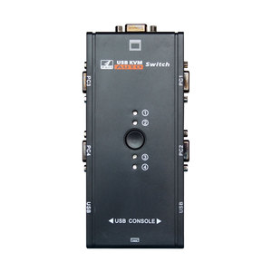 Amoonsky <strong>KVM</strong> V4 4K HD VGA <strong>KVM</strong> <strong>Switch</strong> Adaptive Multiple HD Resolution <strong>4</strong> <strong>Input</strong> <strong>1</strong> <strong>Output</strong> VGA USB Interface For Display