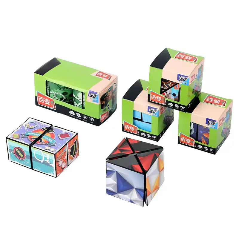 Hot Selling Fidget Toy Brain Training Shape Shifting Box 3D Infinity Geometry Magnetic Magic Cube for Children Adult