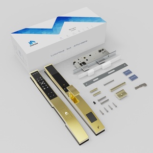 WINFREE SMART New Style Slim Aluminium Narrow Profile Fingerprint 3D Face Card <strong>Key</strong> Passcode Tuya Wifi Smart Door <strong>Lock</strong> - Product Image 6