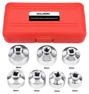 7 pièces outils automobiles outils de Service d'huile Kit principal de douille capuchon d'outil de retrait ensemble de clés de filtre à huile en aluminium - Product Image 2