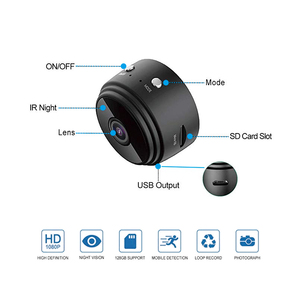 Shenzhen Wireless <strong>Wifi</strong> <strong>P2p</strong> Ip Small Surveillance Mini Camera with Motion Activation and Night Vision Function - Product Image 3