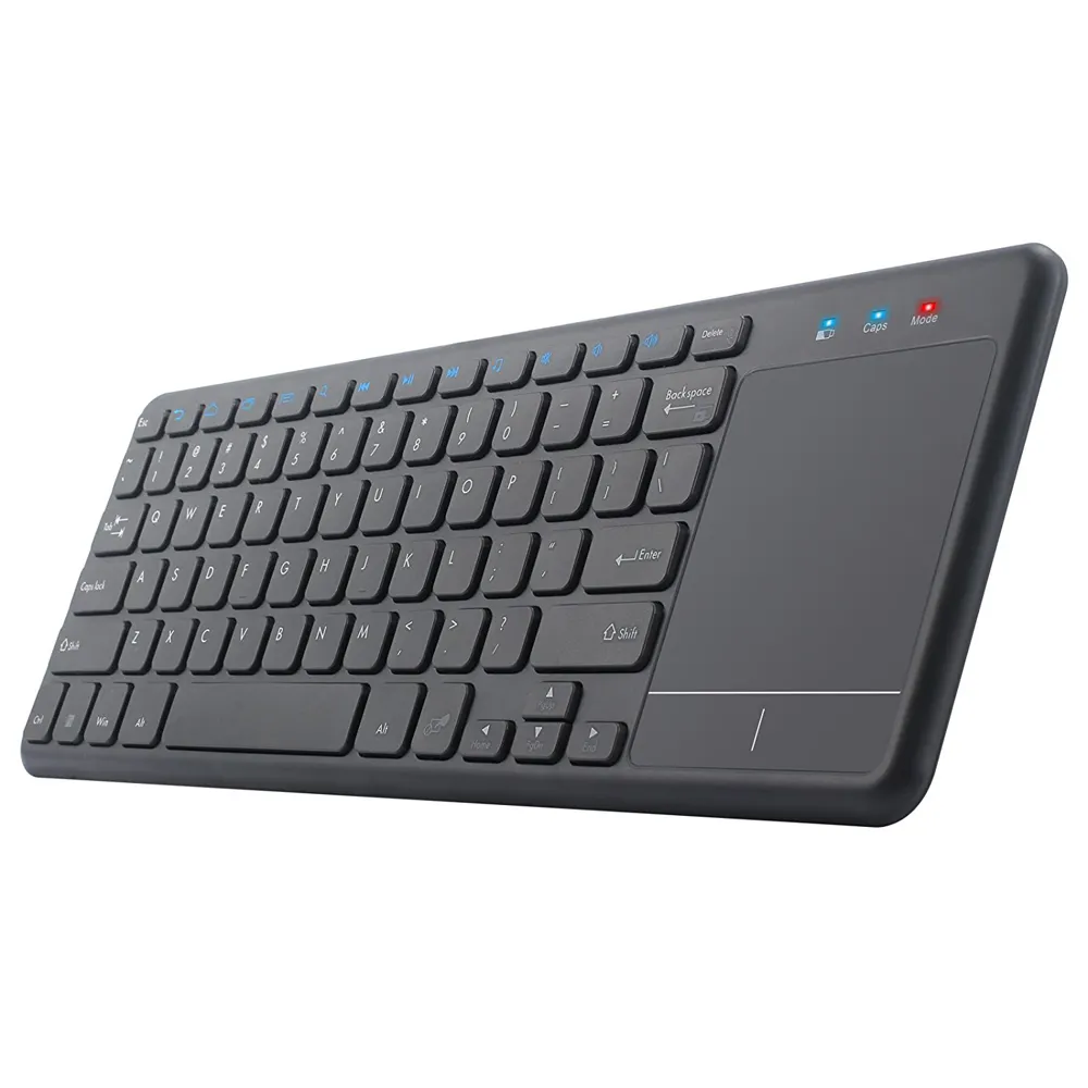 Alta calidad buen precio Qwerty teclado ratón Touchpad negro teclado inalámbrico para teclado inalámbrico con Touchpad