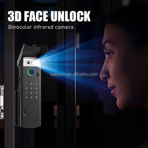 3D yüz 12V akıllı ev su geçirmez biyometrik parmak izi kilidi anahtarsız giriş kapı kilidi dijital açık kapısı kapı elektrik üstten kilit - Product Image 4