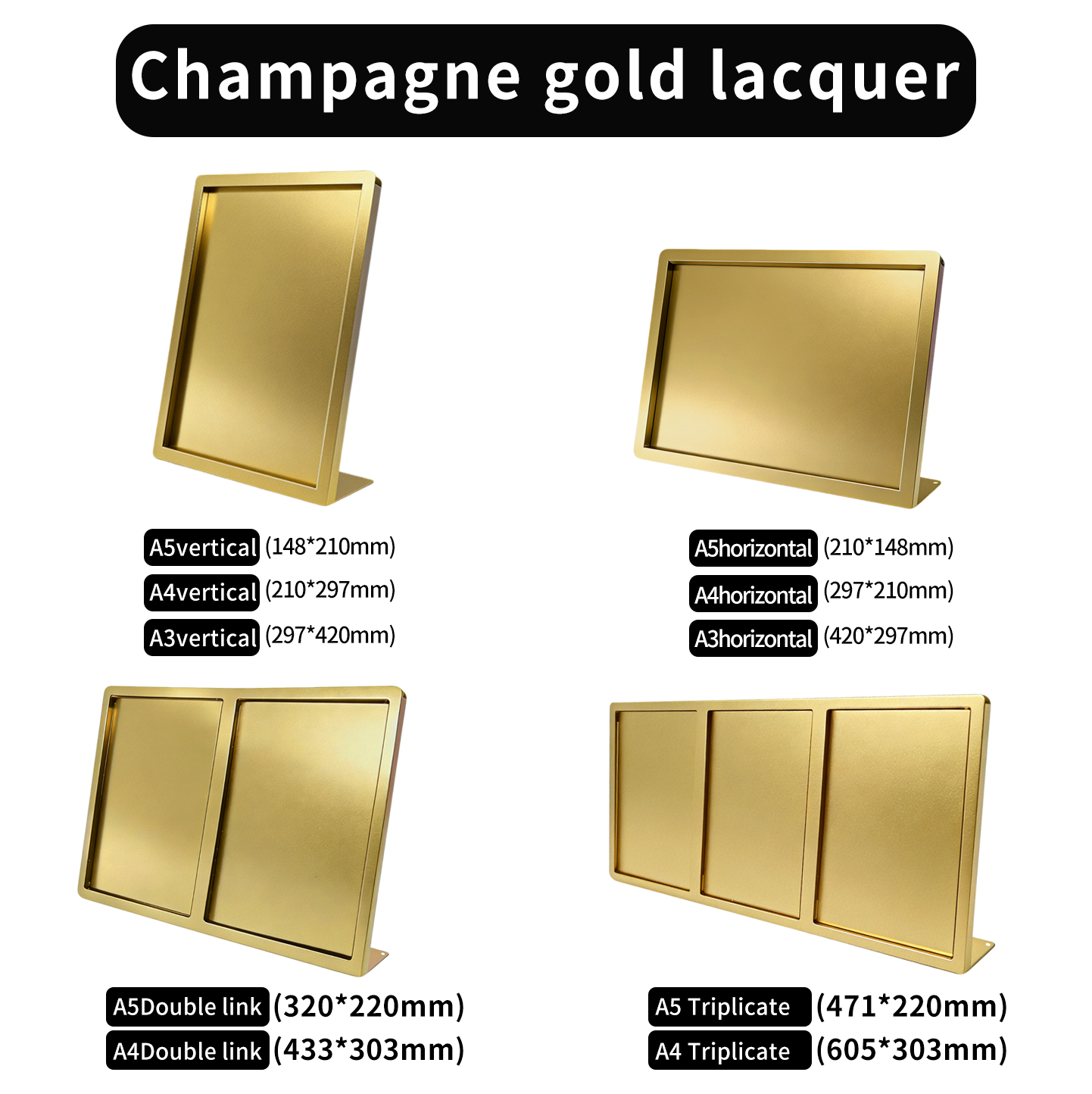 (L-SHAPED UPGRADE)Champagne gold lacquer