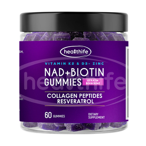 Oem dành cho người lớn NAD bổ sung Biotin chống lão hóa Gummy Collagen Keratin Kẽm Vitamin <span class=keywords><strong>K2</strong></span> D3 NAD + Gummies - Product Image 1