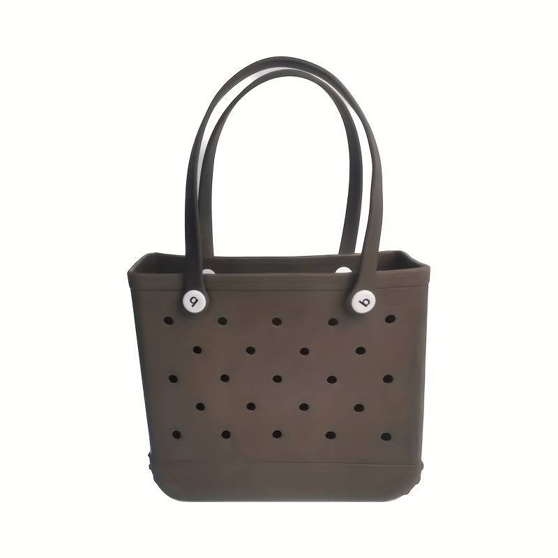 Sac de plage en caoutchouc marron-S 27x10x21cm