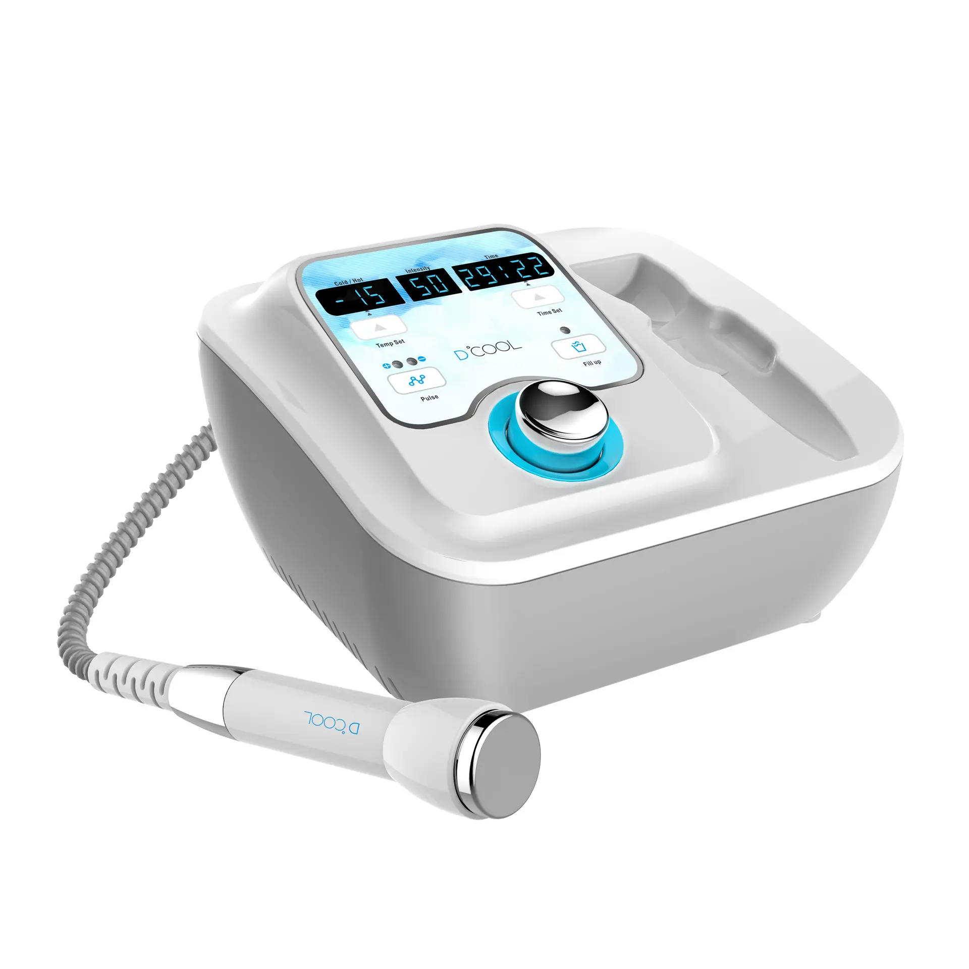 Dcool Portable Cool + Hot + EMS para estiramiento de la piel Anti hinchazón Máquina de electroporación facial Dispositivo de belleza