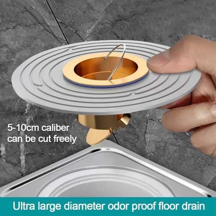 Desodorante de núcleo de drenaje de piso de baño ultrafino, cubierta de sello de alcantarillado circular de diámetro Variable de gran calibre, plástico ABS a prueba de olores